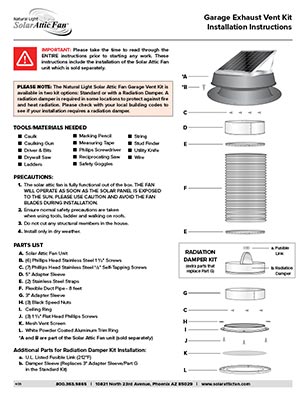 Natural Light Garage Vent Kit Install Thumb