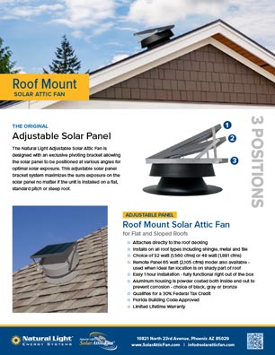 Natural Light Roof Mount Adjustable Fan Spec Sheet Thumb