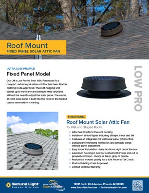 Natural Light Roof Mount Adjustable Fan Spec Sheet Thumb