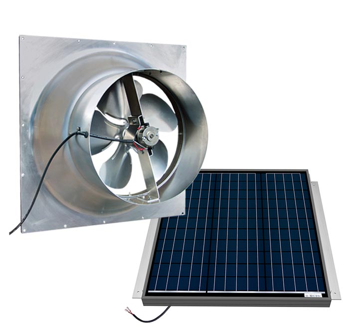 Natural Light 32 watt gable mount solar attic fan