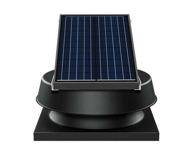 Natural Light roof mount 32watt black solar attic fan