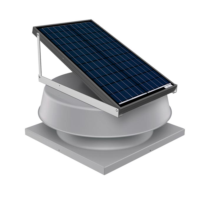 Natural Light gray 32 watt curb mount solar attic fan