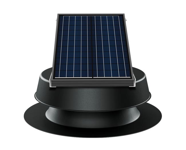 Natural Light roof mount 32 watt black solar attic fan