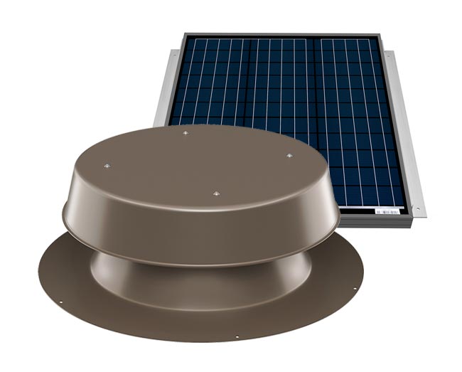 Natural Light roof mount remote panel bronze solar attic fan