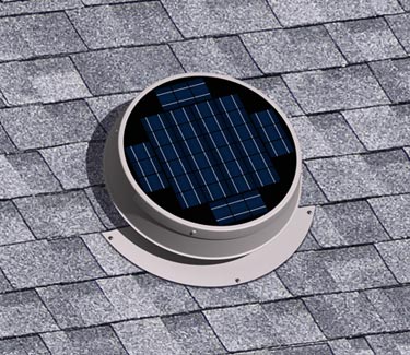 Natural Light low profile fixed panel attic fan installed thumb