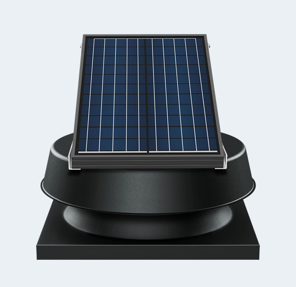 Natural Light Black Adjustable Panel Curb Mount 32 Watt Solar Attic Fan