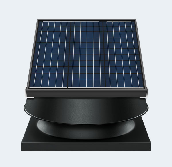 Natural Light Black Adjustable Panel Curb Mount 48 Watt Solar Attic Fan