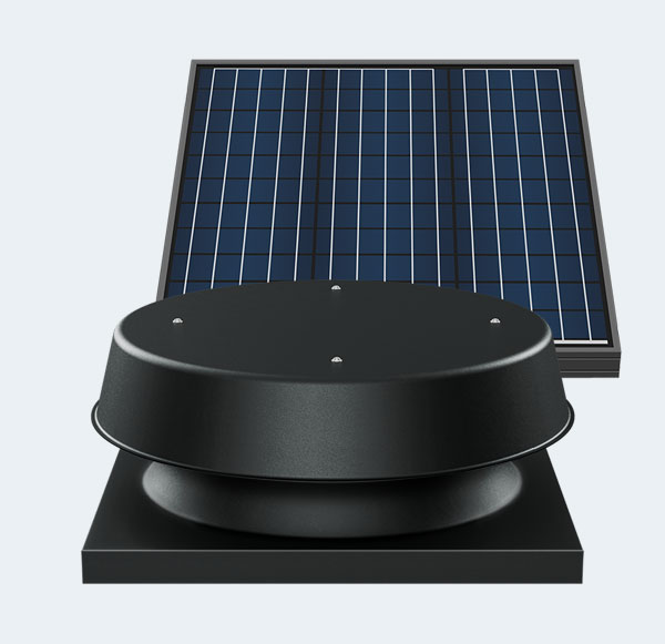 Natural Light Black Remote Panel Curb Mount 65 Watt Solar Attic Fan