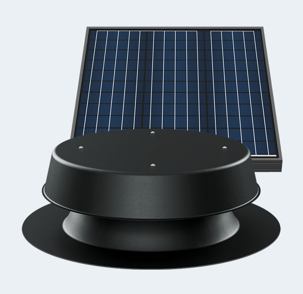 Natural Light Remote Panel Roof Mount 65 Watt Solar Attic Fan