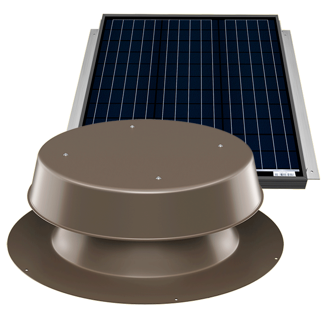 Natural Light 65 Watt Bronze Solar Attic Fan