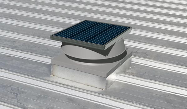 Natural Light curb mount adjustable panel solar attic fan on roof mobile