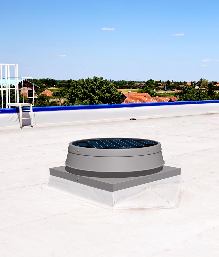 Natural Light curb mount low profile fan foam roof