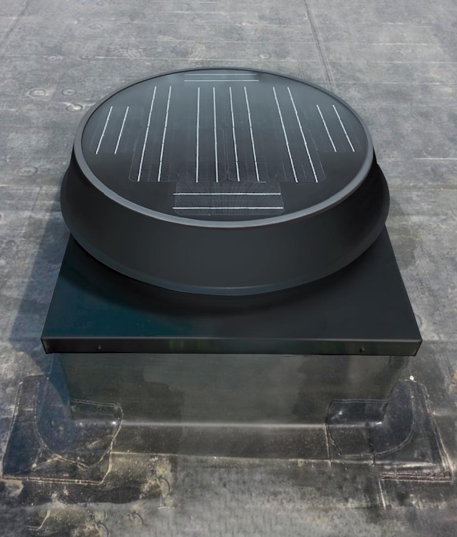 Natural Light curb mount low profile fan rubber roof