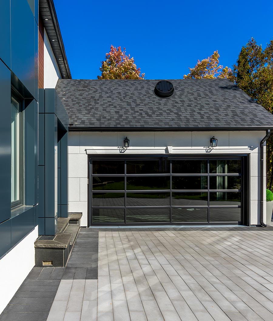 Natural Light roof mount low profile fan on garage