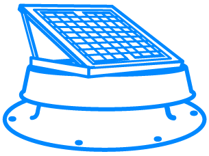 solar attic fan icon