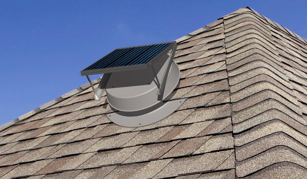 Natural Light Solar Attic Fans installed on Home Mobile